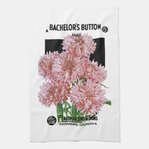 Samenpackungsetikett Knopfblume Geschirrtuch