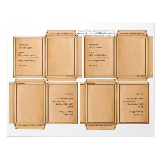 Samenpaket Einfaches DIY Notizbuch Notizblock (Vorderseite)