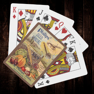 Samenpaket-Katalog Gemüsefarm 1901 Vintage Spielkarten