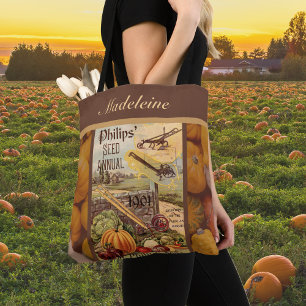 Samenpaket Katalog Vintage Herbsternte mit Namen Tasche