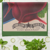 Samenrüben der 50er Jahre drucken Geschirrtuch (Gefaltet)