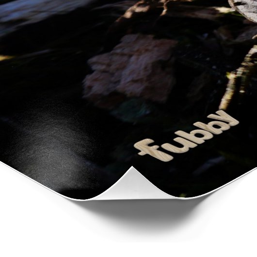 Samenwerking van Fubby poppetjes op een houtwerkpl Poster (Ecke)