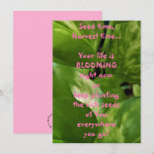 Samenzeit, Erntezeit, flatter Grußkarte (Vorne/Hinten)