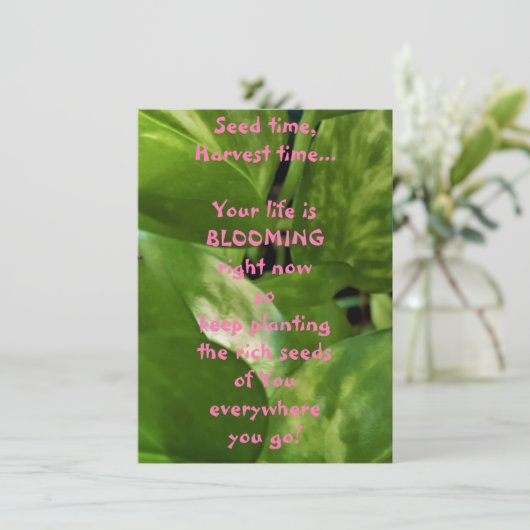 Samenzeit, Erntezeit, flatter Grußkarte (Stehend Vorderseite)