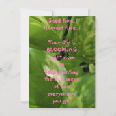 Samenzeit, Erntezeit, flatter Grußkarte (Vorderseite)