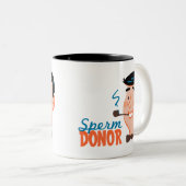 Samenzellen-Spender-Tasse Zweifarbige Tasse (VorderseiteRechts)