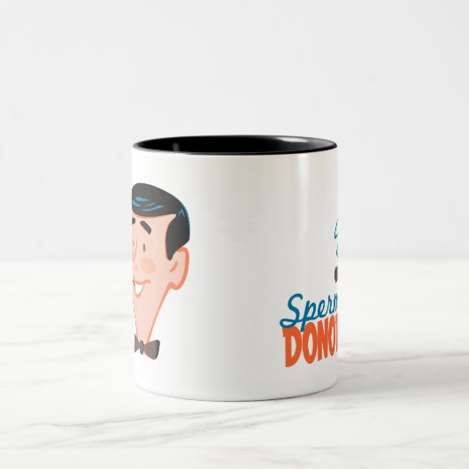 Samenzellen-Spender-Tasse Zweifarbige Tasse (Mittel)