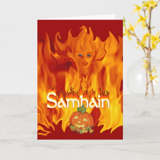 Samhain Card Karte (Gelbe Blume)
