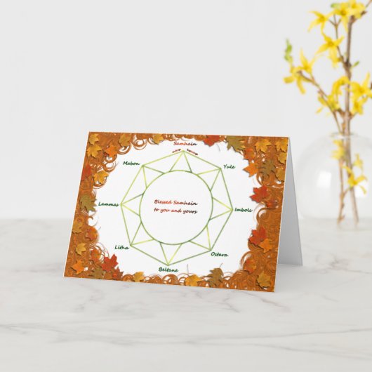 Samhain Greeting Card Karte (Gelbe Blume)