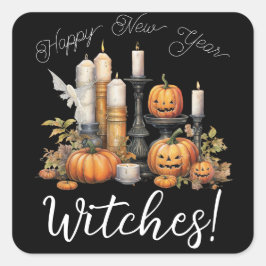 Samhain Greeting Quadratischer Aufkleber