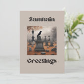 Samhain Greetings Feiertagskarte (Stehend Vorderseite)