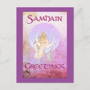 Samhain Greetings Lunar Goddess Postcard Postkarte