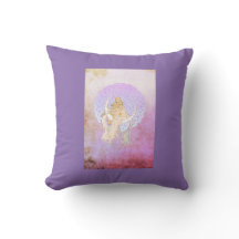 Samhain Greetings Lunar Goddess Throw Pillow