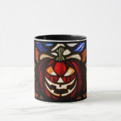 Samhain Gruseliger Jack-O-Lantern-Buntglas-Effekt Tasse (Zentrum)