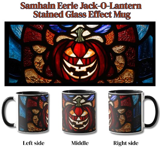 Samhain Gruseliger Jack-O-Lantern-Buntglas-Effekt Tasse