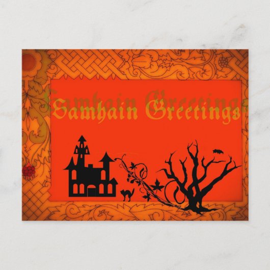 Samhain Grüße Postkarte (Vorderseite)