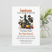 Samhain Harvest Hexches Brew Halloween-Party Einladung (Stehend Vorderseite)