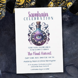 Samhain Harvest Potion Flasche Halloween-Party Einladung