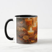 Samhain-Kaffeetasse oder -Becher mit Motten Tasse (Links)