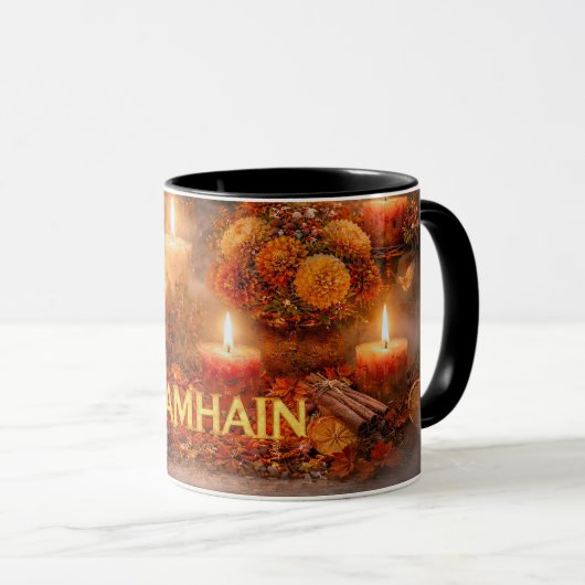 Samhain-Kaffeetasse oder -Becher mit Motten Tasse (VorderseiteRechts)