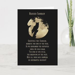 Samhain-Karten, Gesegnetes Samhain mit Eigenem und Karte