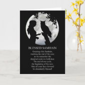 Samhain Lady and Owl Moon Sabbat Karte (Gelbe Blume)