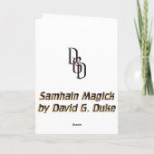 Samhain Magick Karte (Rückseite)