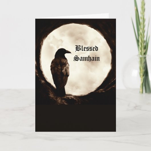 Samhain mit Crow Raven Portal Karte (Vorderseite)