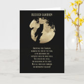 Samhain mit Eule und Harvest Moon Karte (Gelbe Blume)