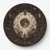 Samhain Nocturne Gothic Halloween Pappteller (Vorderseite)