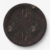 Samhain Nocturne Gothic Halloween Pappteller (Vorderseite)