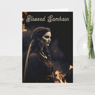 Samhain Pagan Hexe Seligen Halloween Herbstnacht Karte