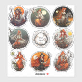 Samhain Pagan Vinyl Sticker Set (Blatt)