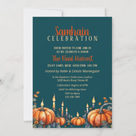 Samhain Party Fall Pumpkins & Candles Einladung