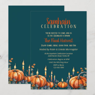 Samhain Party Fall Pumpkins & Candles Einladung