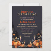 Samhain Party Fall Pumpkins & Candles Invitation Einladung (Vorderseite)