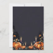 Samhain Party Fall Pumpkins & Candles Invitation Einladung (Rückseite)