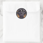 Samhain Pentacle & Fall Pumpkins Witch Runder Aufkleber (Tasche)