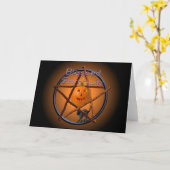 Samhain Pentagramm Karte (Gelbe Blume)