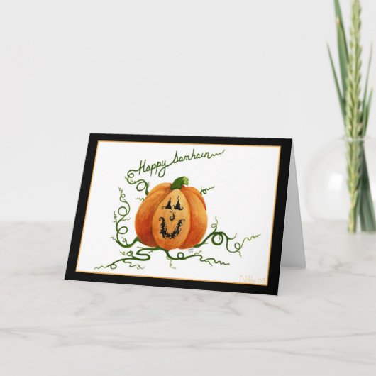 Samhain Pumpkin Card Karte (Vorderseite)