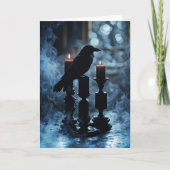 Samhain Raven und Candles Gothic mit Smoky Karte (Vorderseite)