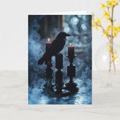 Samhain Raven und Candles Gothic mit Smoky Karte (Gelbe Blume)