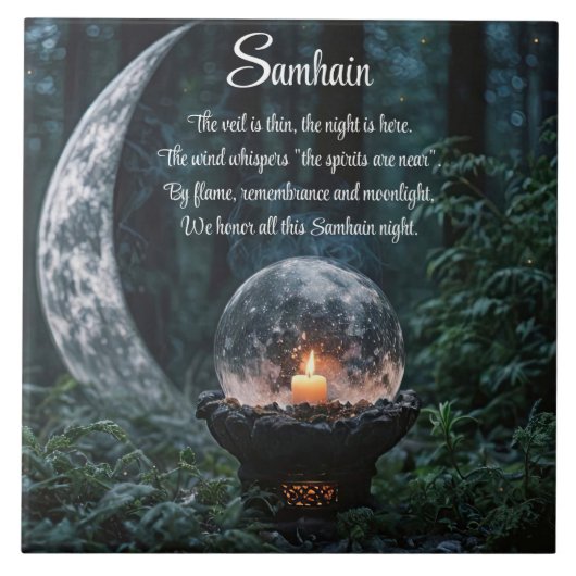 Samhain-Sabbat-Dekor Fliese (Vorderseite)