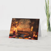 Samhain Segen mit Büchern Candles Mystical Karte (Vorderseite)