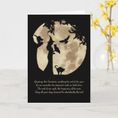 Samhain Segen mit Hexen und Tieren Karte (Gelbe Blume)