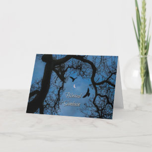 Samhain-Segen, Rabe, Halbmond und Eiche Karte