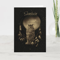 Samhain Segnungen mit Eule und Traumfänger