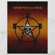 Samhain Tarot verteilt 2 Seiten Papier Buch Schatt