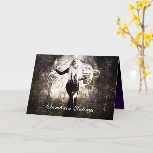 Samhain Tidings Karte (Gelbe Blume)