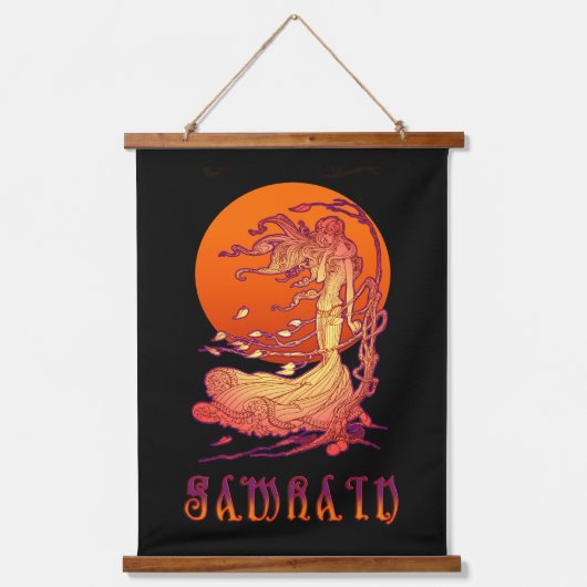 Samhain Wandteppich Mit Holzrahmen (Vorderseite)